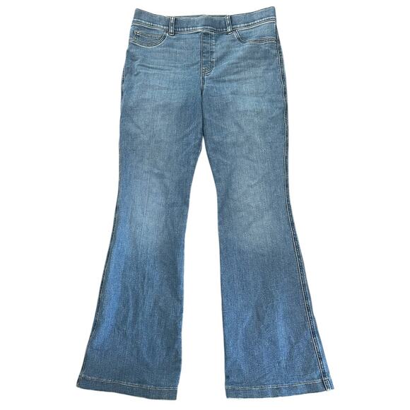 Spanx SpanxShape EveryWear Flare Jeans Size XL Pull On Shaping Indigo Blue - Picture 1 of 12